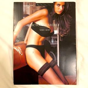 Victoria Secret Black Thigh High Hosiery.